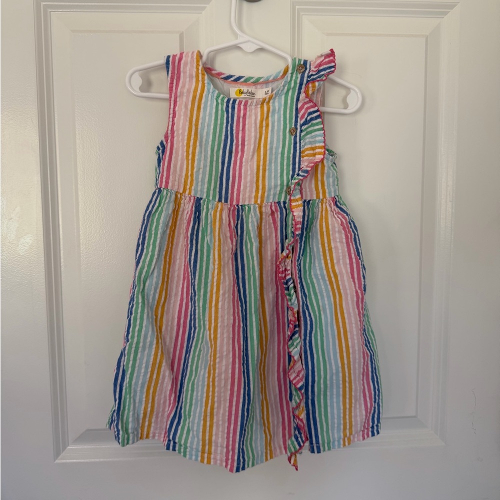 Mini Boden Striped Dress, 2-3 years